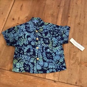 Blue Ginger boys Hawaiian Shirt